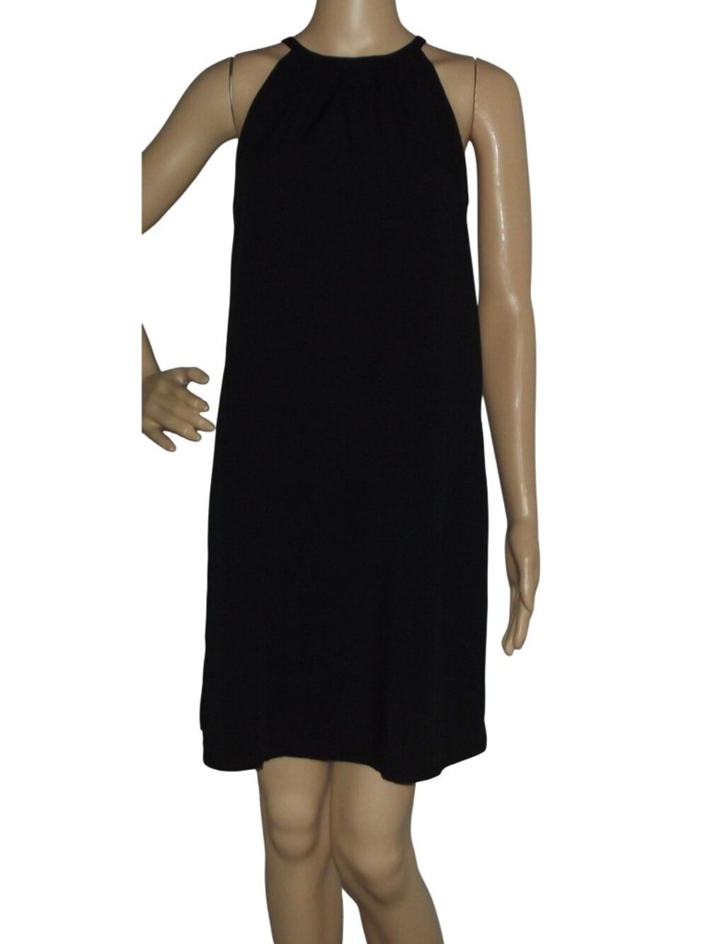 Old Navy Dress Womens Sz Small Black Sleeveless racerback suspended shift rayon